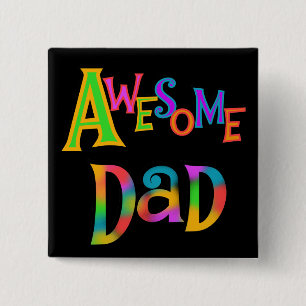 Badge Carré 5 Cm T-shirts et cadeaux superbes papa