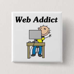 Badge Carré 5 Cm T-shirts et Cadeaux Web Addict