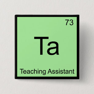 Badge Carré 5 Cm Ta - Assistant d'enseignement Symbole de l'élément