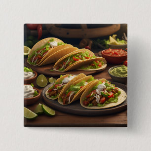 Badge Carré 5 Cm Tacos