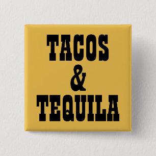 Badge Carré 5 Cm Tacos & Tequila
