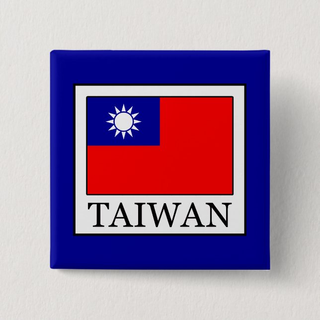Badge Carré 5 Cm Taïwan (Devant)