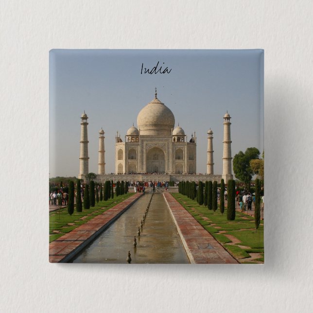 Badge Carré 5 Cm taj mahal inde (Devant)