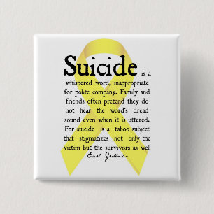 Badge Carré 5 Cm talent de conscience de suicide