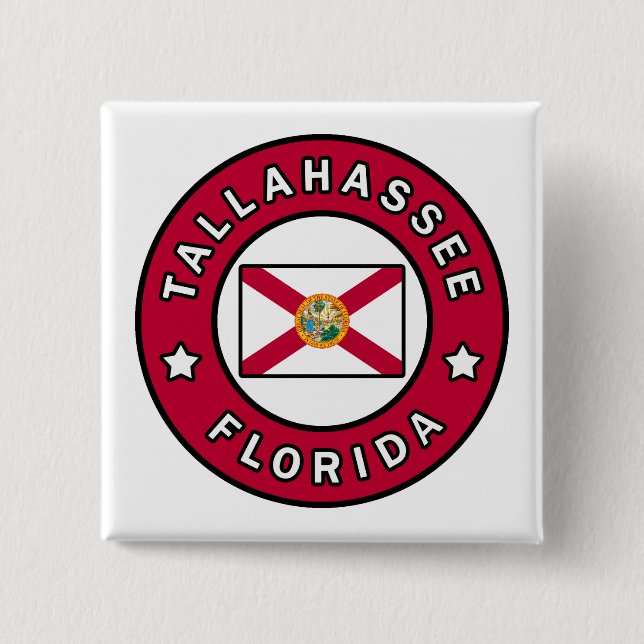 Badge Carré 5 Cm Tallahassee Floride (Devant)
