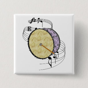 Badge Carré 5 Cm Tambour bas