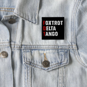 Badge Carré 5 Cm Tango Delta du Foxtrot