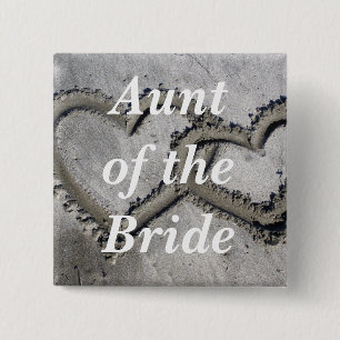 Badge Carré 5 Cm Tante Of The Bride