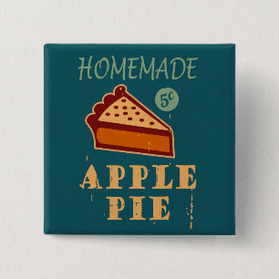Badge Carré 5 Cm Tarte aux pommes