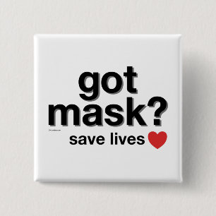 Badge Carré 5 Cm T'as Mask ?