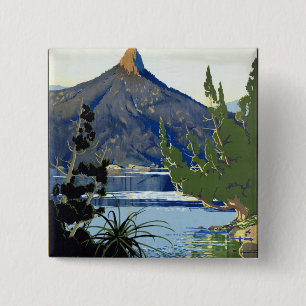Badge Carré 5 Cm Tasmanie ~ Suisse du Sud