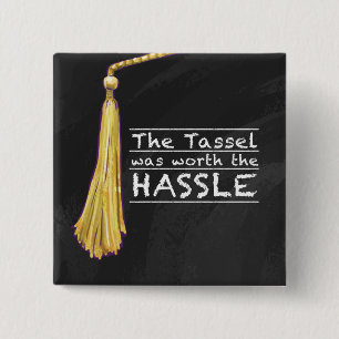 Badge Carré 5 Cm Tassel Hassle Silver