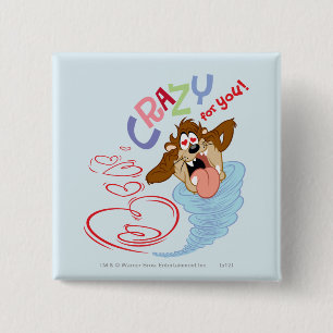 Badge Carré 5 Cm TAZ™ Fou de vous !