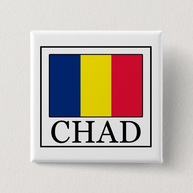 Badge Carré 5 Cm Tchad (Devant)