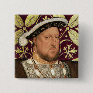 Badge Carré 5 Cm Team Tudor - Portrait du roi Henri VIII