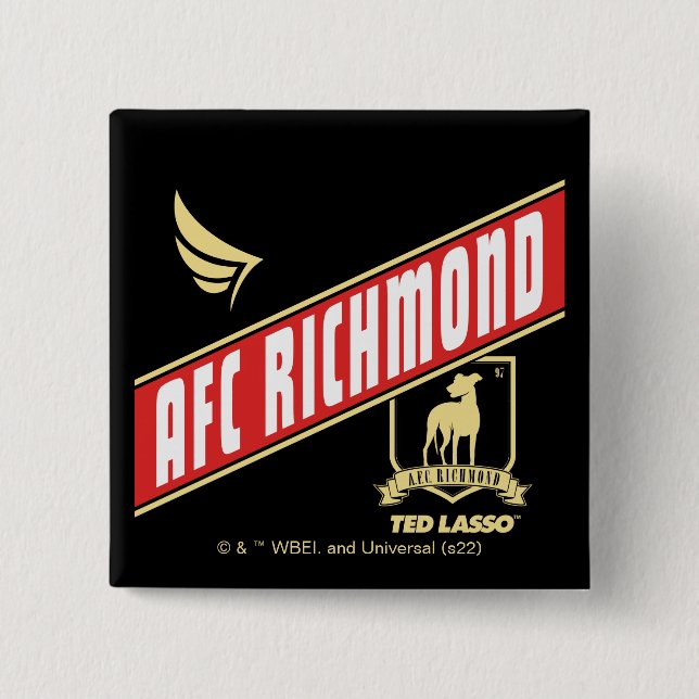 Badge Carré 5 Cm Ted Lasso | AFC Richmond Athletic Banner (Devant)