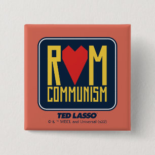 Badge Carré 5 Cm Ted Lasso Rom Communism Graphic