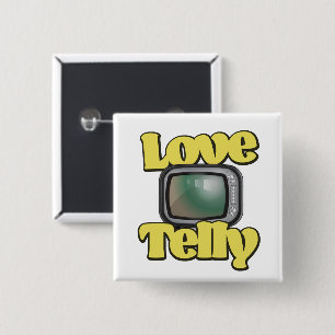 Badge Carré 5 Cm Télé Amour