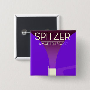 Badge Carré 5 Cm Téléscope spatial Spitzer