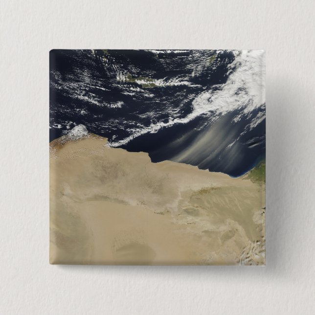 Badge Carré 5 Cm Tempête de poussière en Egypte (Devant)