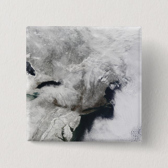 Badge Carré 5 Cm Tempête hivernale sévère (Devant)