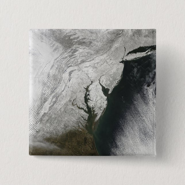 Badge Carré 5 Cm Tempête hivernale sévère 2 (Devant)