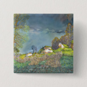 Badge Carré 5 Cm Tempête printanière