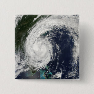Badge Carré 5 Cm Tempête tropicale Hanna au-dessus de la Côte Est