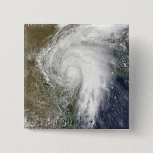 Badge Carré 5 Cm Tempête tropicale Hermine sur le Texas