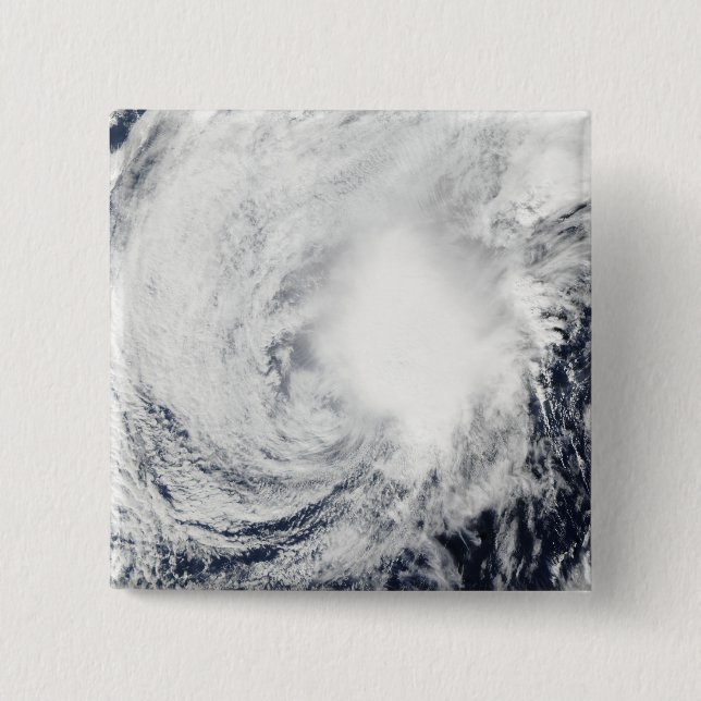 Badge Carré 5 Cm Tempête tropicale Nida au sud-est de Kadena (Devant)