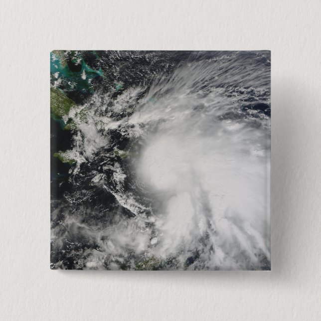 Badge Carré 5 Cm Tempête tropicale Noel sur Haïti (Devant)