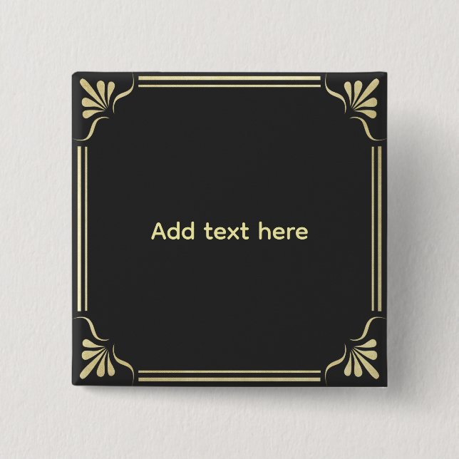 Badge Carré 5 Cm Template, Add text here,  (Devant)