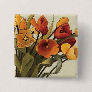 Badge Carré 5 Cm Temps de tulipe