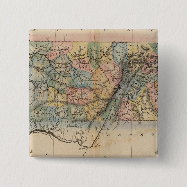 Badge Carré 5 Cm Tennessee 7 (Devant)