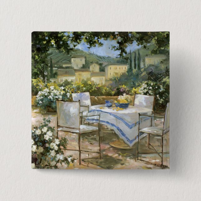 Badge Carré 5 Cm Terrasse de la Toscane (Devant)