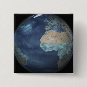 Badge Carré 5 Cm Terre entière montrant l'évaporation