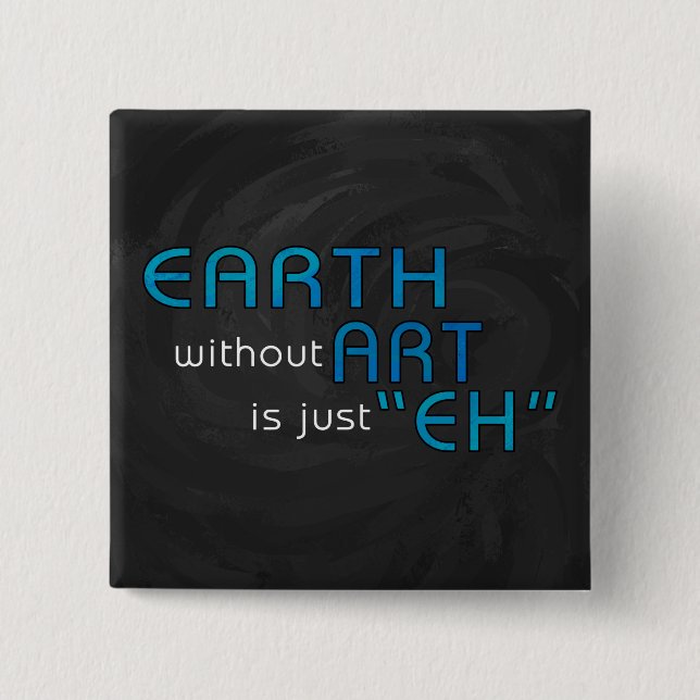 Badge Carré 5 Cm Terre sans Art (Devant)