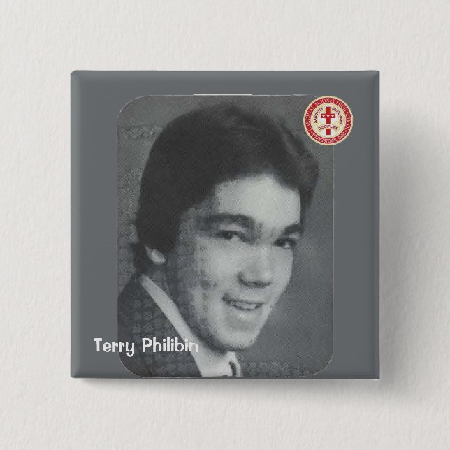 Badge Carré 5 Cm Terry Philibin (Devant)