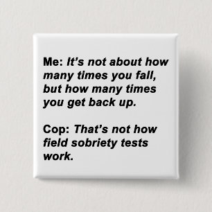 Badge Carré 5 Cm Test de la sobriété