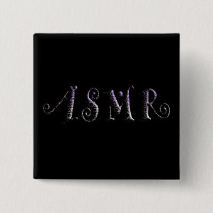 Badge Carré 5 Cm Texte ASMR 3D