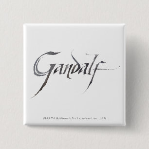 Badge Carré 5 Cm Texturisé nommé de Gandalf