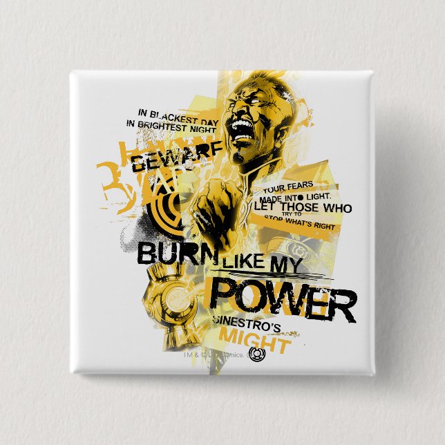 Badge Carré 5 Cm Thaal Sinestro 10 (Devant)