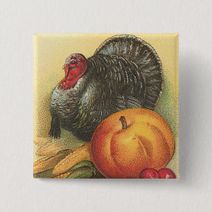 Badge Carré 5 Cm Thanksgiving