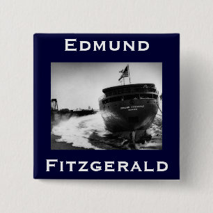 Badge Carré 5 Cm The Edmund Fitzgerald