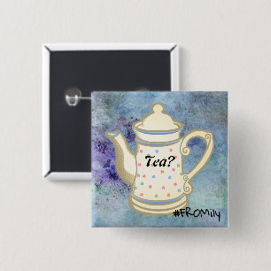 Badge Carré 5 Cm Thé? #FROMily De Fandom Liu Diner Design