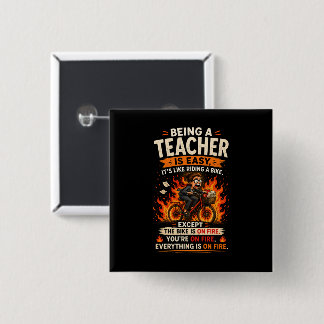 Badge Carré 5 Cm The Funniest Teacher Gift Ever! 🍎🔥