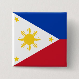 Badge Carré 5 Cm The Philippines Flag