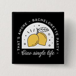 Badge Carré 5 Cm Thème de fruit de citron de fête de Bachelorette n