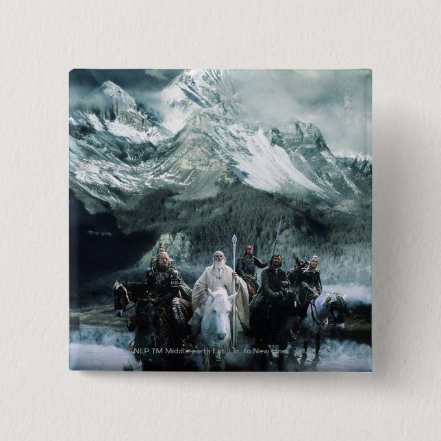 Badge Carré 5 Cm Theoden et la bourse (Devant)