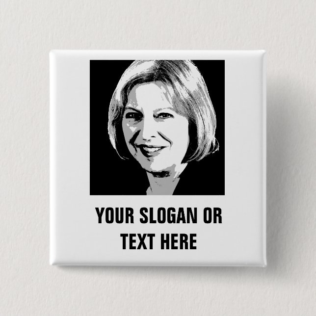 Badge Carré 5 Cm Theresa peut faire face à l'icône - (Devant)